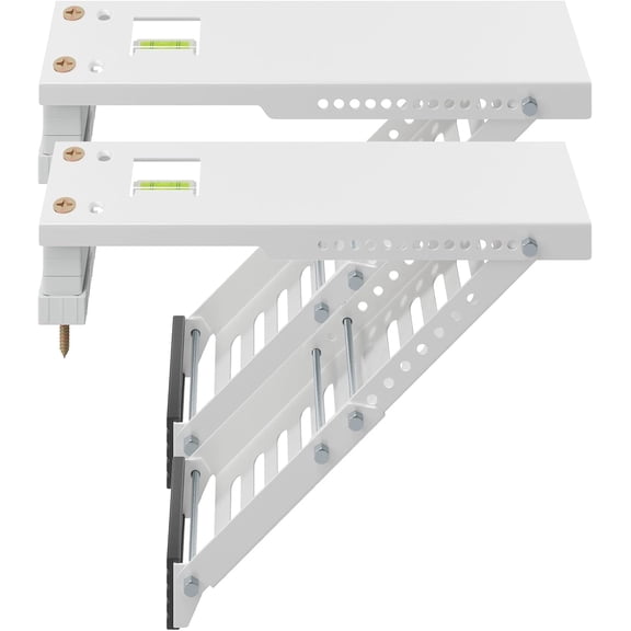 Window Air Conditioner Support Bracket, 2Pack, Universal for 500012000 BTU AC Units, Holds Up to 85lbs, HeavyDuty Adjustable Extender Leg with Magnetic Spirit Level