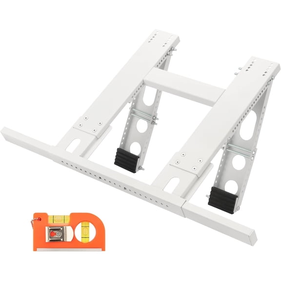 Window Air Conditioner Support Bracket, Ac Window Bracket No Drilling and Tools Required, Heavy Duty Steel Holds Up to 220lbs, Fits Single Or Double Hung Windows, with Installation Manual