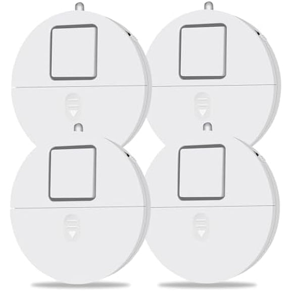 Window Alarm System 4-Pack - Ultra-Loud 120dB Alarms with Advanced Vibration Sensors - Window Security Alarms for Glass Break Detection - Features Low Battery LED Indicator