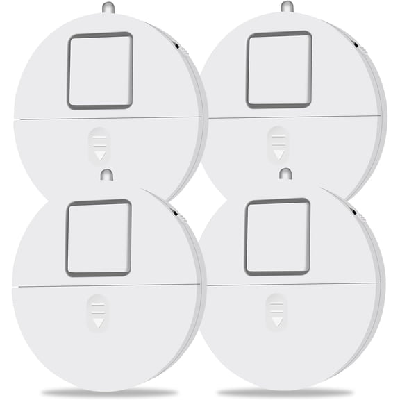 Window Alarm System 4-Pack - Ultra-Loud 120dB Alarms with Advanced Vibration - Window Security Alarms for Glass Break Detion - Features Low Battery LED Indicator