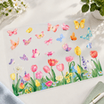Window Reflecting Stickers Window Alert Decals Flowers-B 9 Sheets Reusable Spring Summer ...