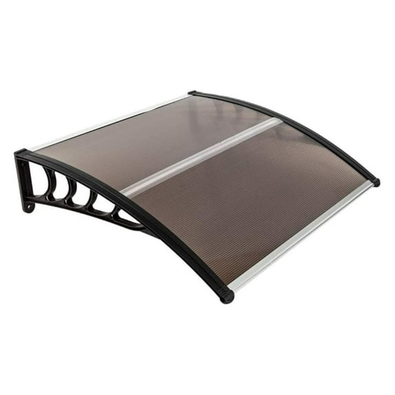 Window Awning 39.4x39.4", Polycarbonate Door Canopy - Rain Sun Protection