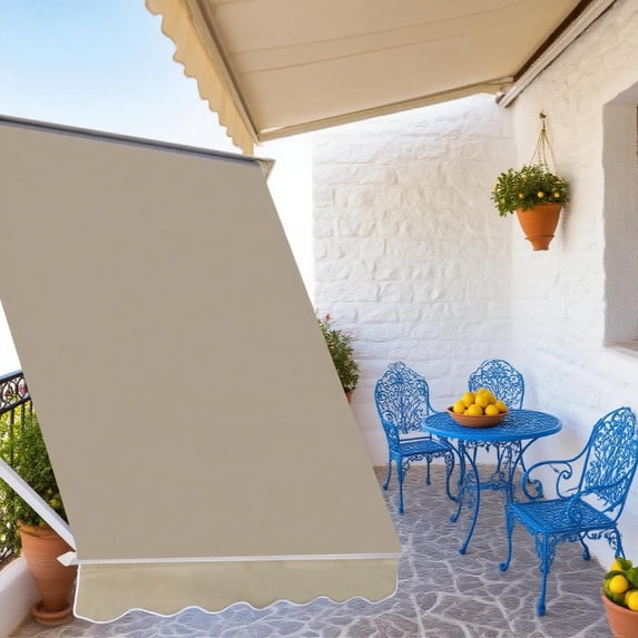 Window Awning Arm Manual Retractable Window Awning Sun Shade Shelter for Patio Balcony Outdoor