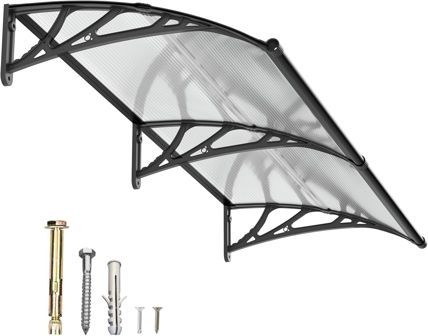 40"x60" Window Awning Door Canopy Patio UV Rain Snow Sunlight Protection with Separate Drainage Sink