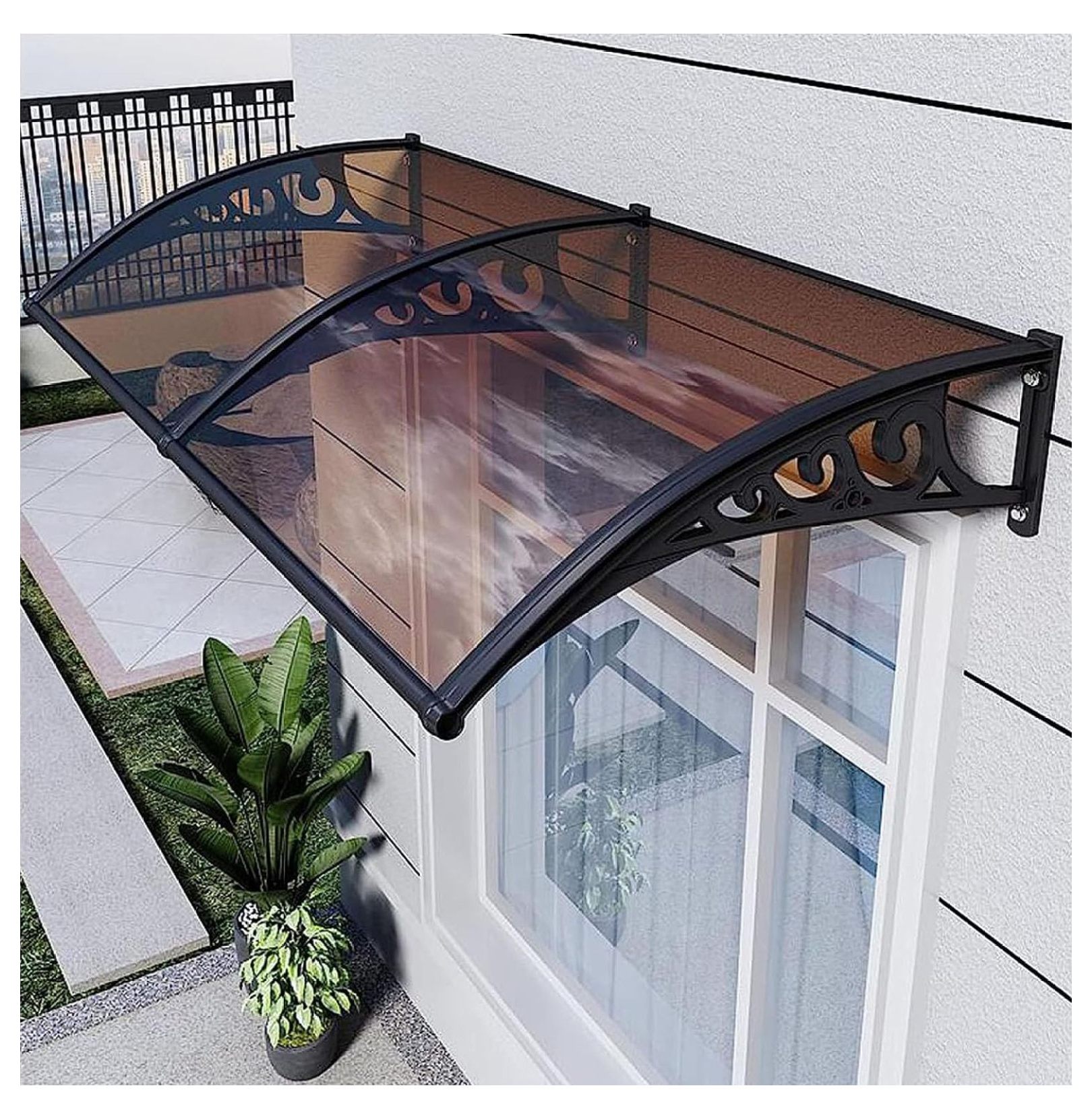 Window Awning Door Canopy with Plastic Steel Bracket, Window Door