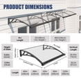 thumbnail image 1 of 32×40 Inch Exterior Window and Front Door Awning, Equipped with Drainage Sink, Durable ABS Bracket and Solid Polycarbonate Endurance Panel, All Weather Protection for Window Front Door Patio, 1 of 9