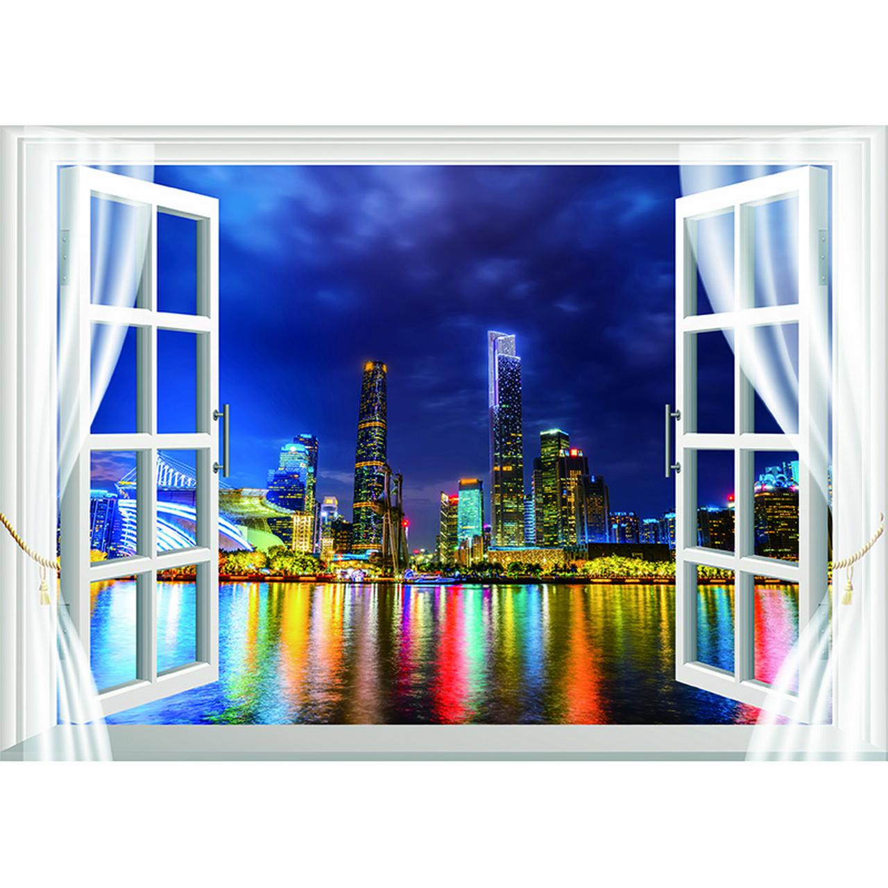 Window Well Backdrops Window Beach Coconut Tree Photography Backdrops Props Scenery Mall ...