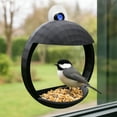thumbnail image 1 of Window Bird Feeder Black Plastic | Suction Cup Mount | 9.17x7.48x3.54 in | Durable Outdoor Bird Feeding Station | Clear View Nature Watching Accessory, 1 of 6