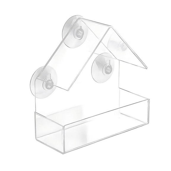 Window Bird Feeder with Strong Suction Cups,Clear Window Bird Feeders for Viewing,Window Bird Feeder with Strong Suction Cups for Wild Birds, Cardinal, Bluebird
