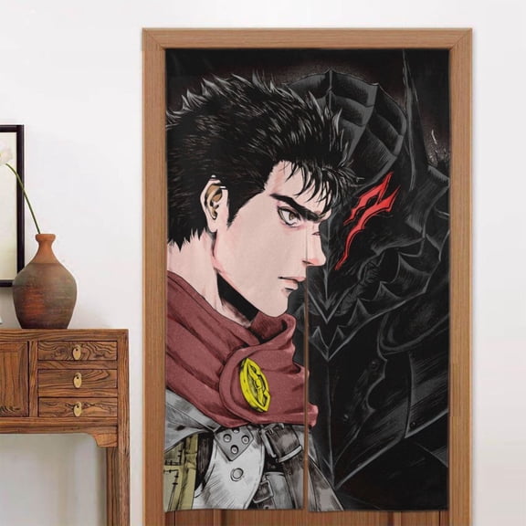 Window Blackout Curtains Anime Berserk Door Curtain Indoor Partition Shading Decor for Doorways Bedroom 34x56in