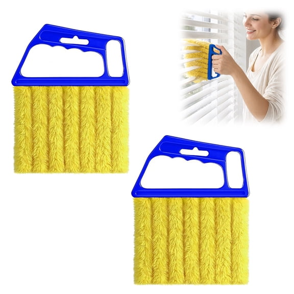 Window Blind Cleaner Duster Tool, 7-Finger Washable Microfiber Duster for Venetian Blinds & Air Conditioner Vents, 2026 New Cleaning Tools(Blue,2PCS)