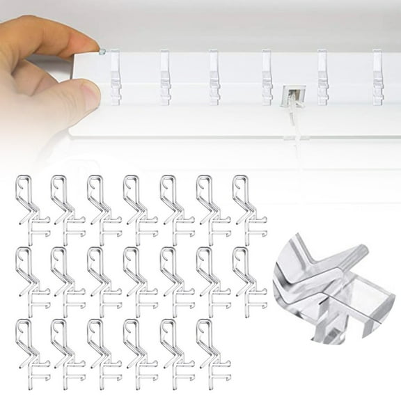 Window Blind Clip Replacements, 20Pcs 1.87-Inch Blind Clip Replacements, Heavy Duty, Easy Install Snap-On Clips For Wood Window Blinds, Meiiso