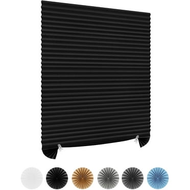 Window Blinds Cordless Blackout No Drill Cut to Size Clip On Stick On Self Adhesive Temporary Blinds Pleated Paper Blinds for Windows Doors Shades for Home Nursery Bedroom Kitchen Bathroom