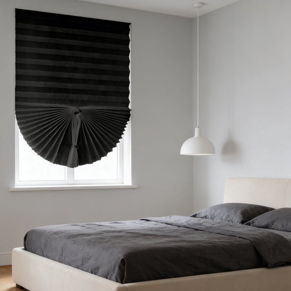 Window Blinds No Drill Pleated Fabric Shades Easy Install Blackout Sun Protection for Home Office Bedroom Kitchen Indoor Outdoor