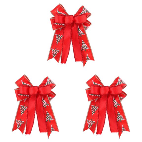 Window Bow Wreath Door Hanging 3PCS
