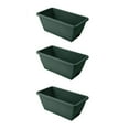 thumbnail image 1 of Window Box Planter, 3 Pack Plastic Vegetable Flower Planters Boxes 14 Inches Rectangular Flower Pots with Saucers for Indoor Outdoor Garden, Patio, Home Decor (green), 1 of 7
