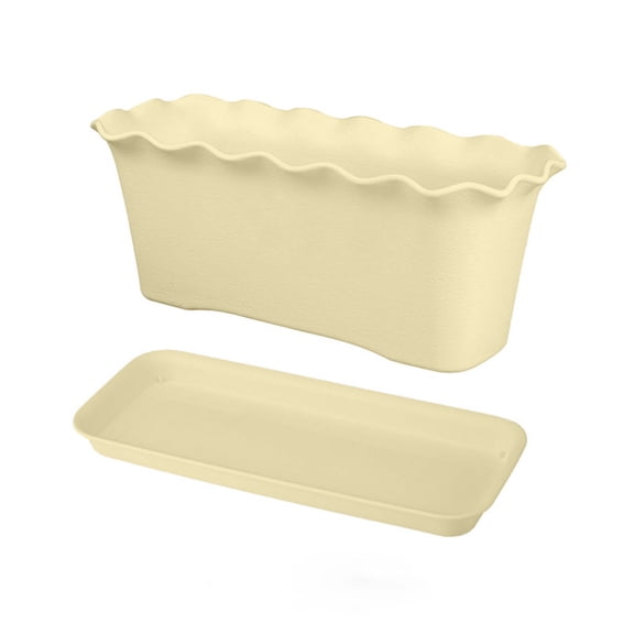 Window Box Planter Flower Pots for Spring Flowers Vegetables Herbs Plastic Window Planter Box Windowsill Plant Pot Indoor Outdoor Garden Balcony Porch Kitchen Home Decor