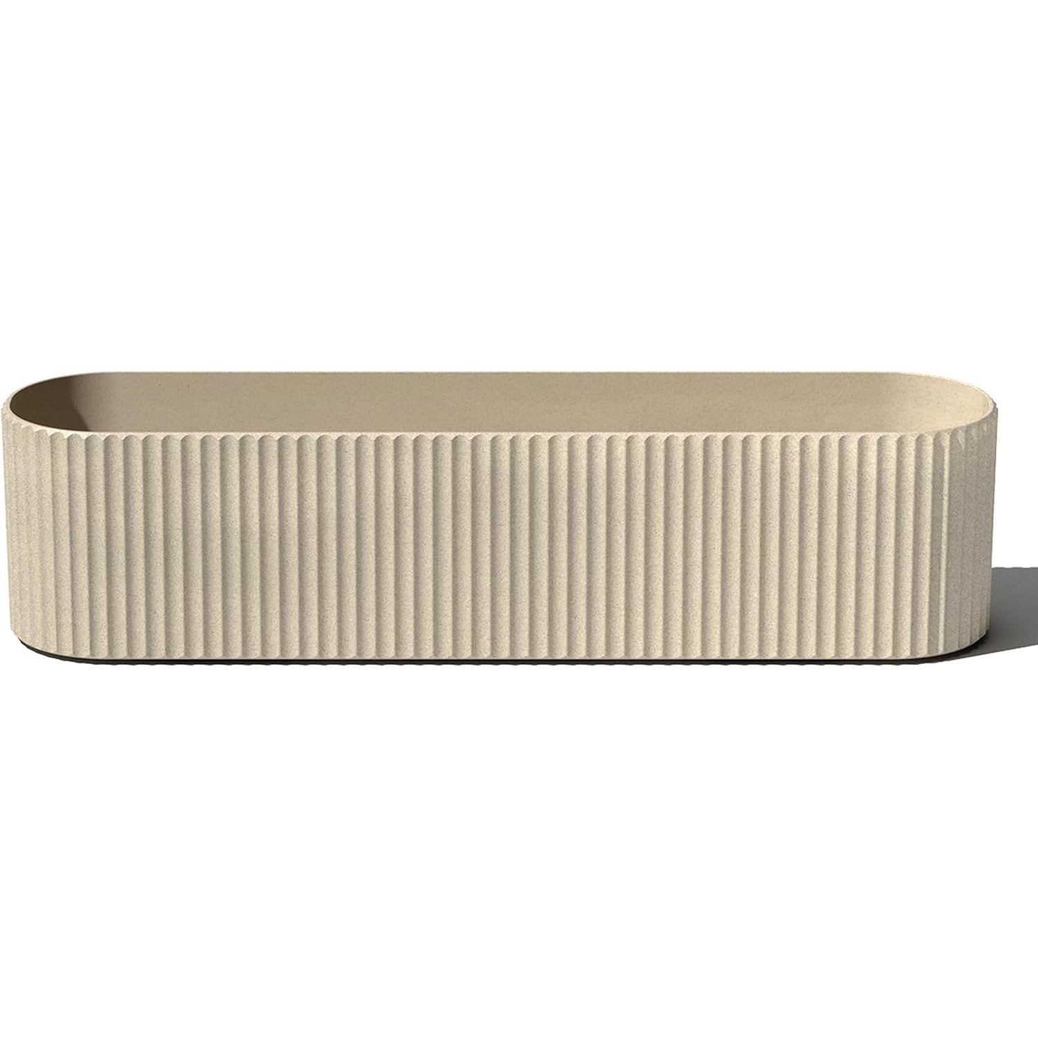 Window Box Planter - Long Planter Box for Windowsill/Balcony | Durable Plastic-Stone Composite Material | Modern Décor for Flowers/Herbs