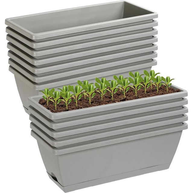 Window Box Planter, Rectangular Planters Box,SelfWatering Drainage