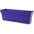 thumbnail image 1 of Window Box Planter, Window Planter Box for Indoor Outdoor Use, Rectangular Pots with Saucers & Drainage Holes, Decorative Plant Pots for Window Sill, Shelf, Desktop, 19" Wx6.75 H, Purple, 1 of 8