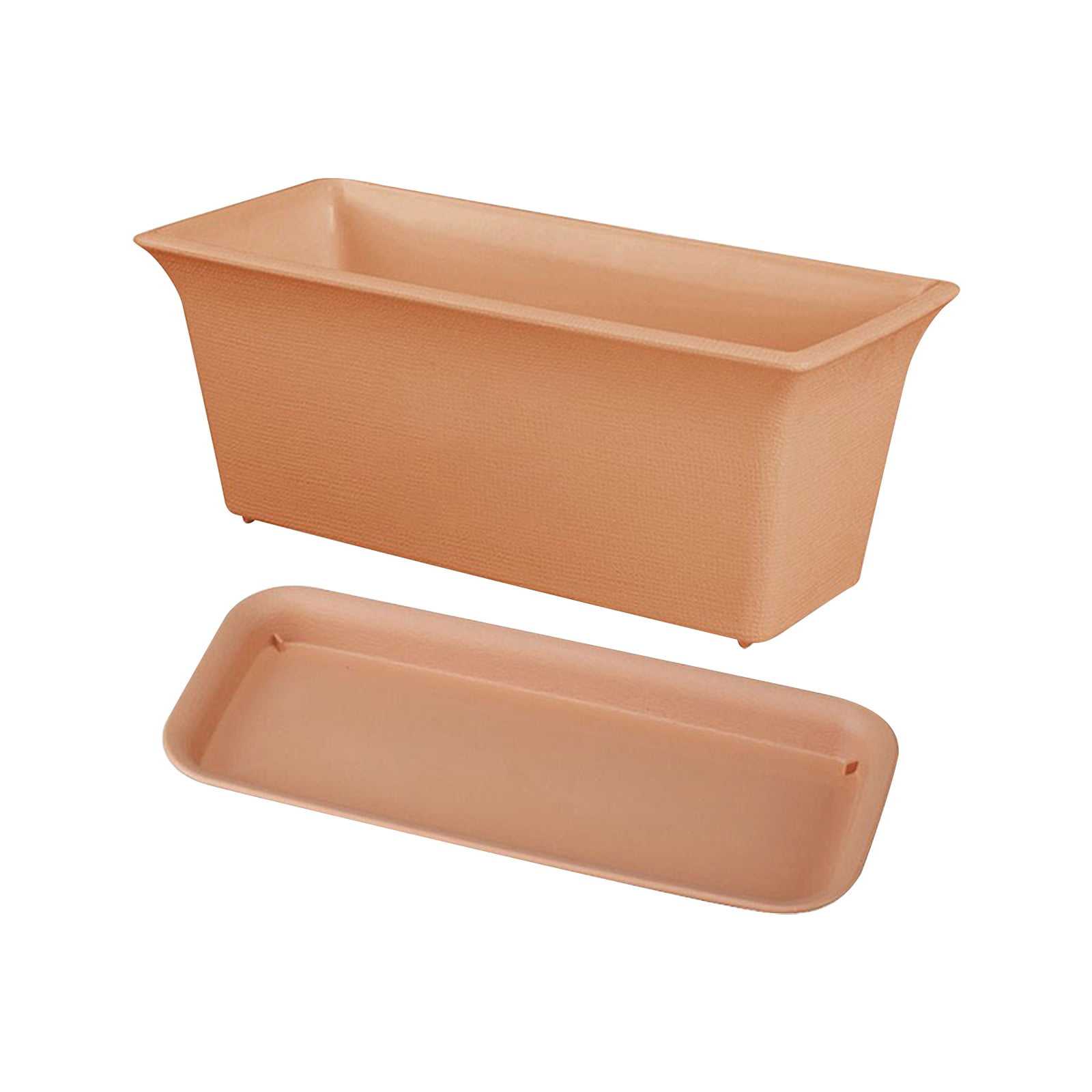 Window Boxes Planters Rectangular Plastic Flower Planter Box Large Long Trough Pots for Balcony Gardening Vegetables Herbs Succulents Window Box Outdoor Indoor Garden Container Balcony Planters(Tray)