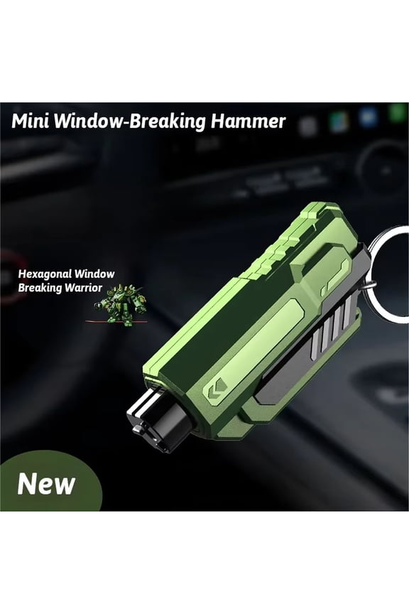 Window Breaker And Cutter Keychain, 2 In 1 Car Safety Hammer With Glass Break & Underwater Escape Tool, Emergency Vehicle Escape Tool For Car Drivers & Passengers