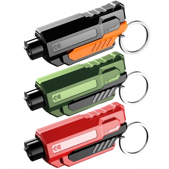 Window Breaker and Seatbelt Cutter Keychain,2 in 1 Car Safety Hammer Glass Break Under Water,Emergency Window Punch Escape Tool for Vehicle (3, redgreenorange)