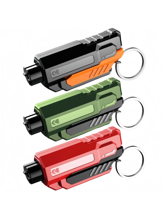 Window Breaker and Seatbelt Cutter Keychain,2 in 1 Car Safety Hammer Glass Break Under Water,Emergency Window Punch Escape Tool for Vehicle (3, redgreenorange)