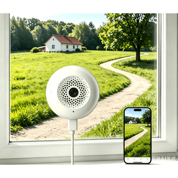 Generic Y661 Adjustable 3MP 2 Channel 3 MP Outdoor Surveillance Cameras with Instruction Manual, Window Camera, White, 1