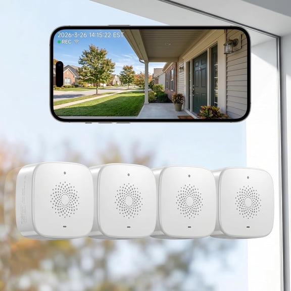 Window Cameras for 4Pack, Camera System with , Indoor Camera with 4MP QHD, Motion Detection, AI Color Night Vision, 2.4G&5GHz, Cloud/SD
