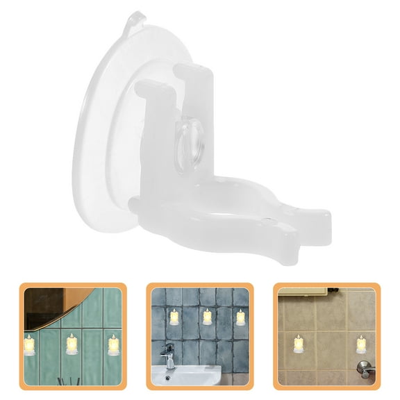 Amosfun Candle Holder Clamps Transparent 6Pcs 1.7In Square Festival
