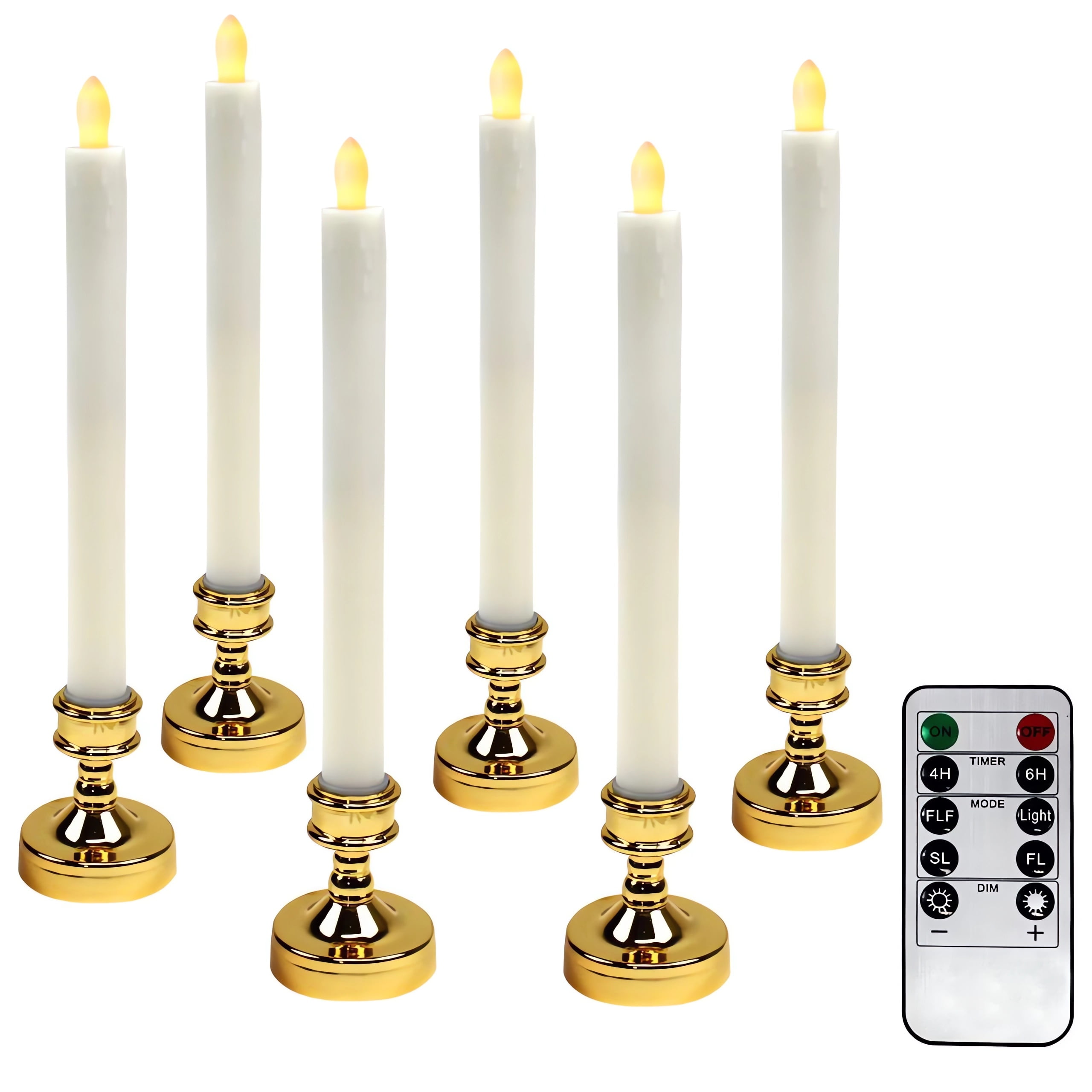 Window Candles with Remote Timer 8Pcs LED Taper Flameless Candles