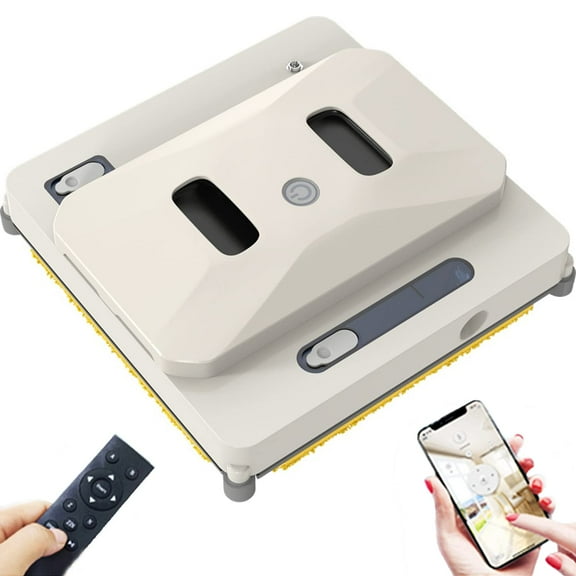 Window Cleaner Robot with Automatic Water Spray,Window Cleaning Robot with Remote Control,Ideal for Outdoor/Indoor Window Tile Floor All Smooth Surface