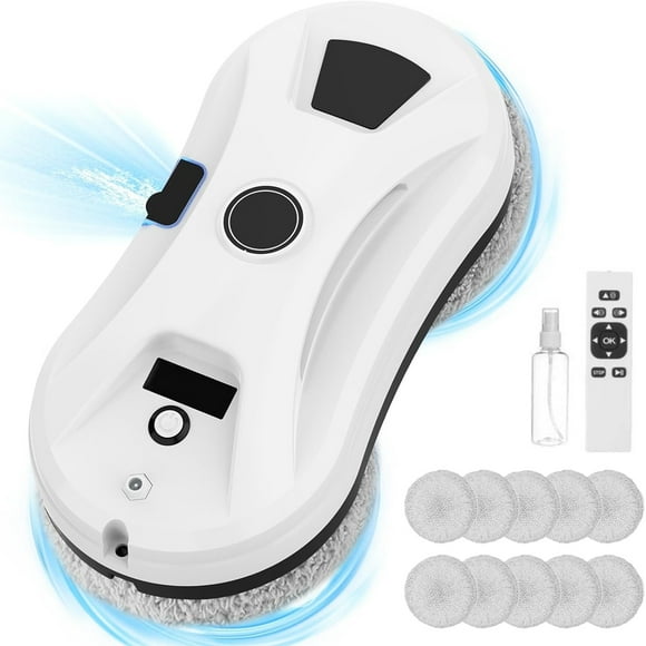 Window Cleaner Robot,Automatic Water Spray Window Washing Machine with Intelligent Path Planning, Anti-Falling Edge Detection Remote Control, for Glass, Tiles, Bathroom Cleaning