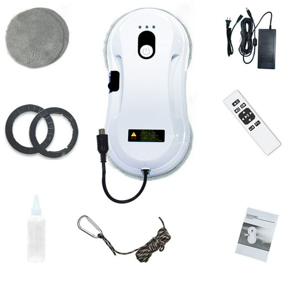Window Cleaner Robot,Smart Window Vacuum Cleaner with Automatic Water Spray,Glass Cleaning Robot with Remote Control,for Interior/Exterior Highrise Windows
