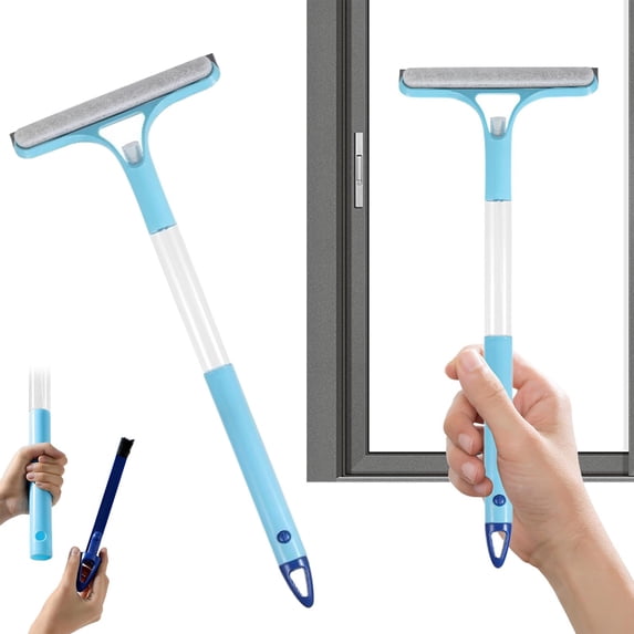 Window Cleaner Squeegee | Long Handle Ergonomic | Glass Squeegee Window Washing Tools | For Household Door Shower Car Windshield Rv Boat Kitchen,Household Cleaning Brushes