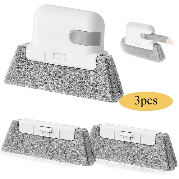 Window Cleaning Brush,Multifucation Groove Cleaning Brush for Household Use, 3 in 1 Window Sliding Door Track Cleaner, Sill, Tile Lines, Shutter, Car Vents, Keyboard, Small Spaces Clean Kit