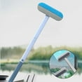 thumbnail image 1 of Window Cleaning Brush with Squeegee Pet Hair Removal Tool 3-in-1 Detachable Handle 23.22 Inch Extendable Glass Scraper for Household Cleaning(Blue),Hulucky, 1 of 9