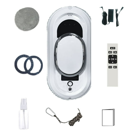 Window Cleaning Robot 5600Pa Automatic Window Cleaning Robot With Three Cleaning Modes Intelligent Navigation Remote Control System And 10 Cloths For All Smooth Home Decor