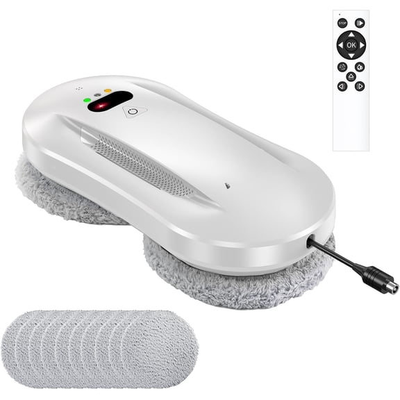 Window Cleaning Robot with Auto Water & Navigation, Automatic Window Cleaner Robot for Inside/Outside Glass with Triple Safety System, Detection and Remote Control