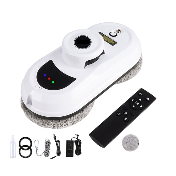 Window Cleaning Robot, Intelligent Household Window Cleaner, Remote Control Cleaning Of Double-sided Glass, 16 Cleaning Cloths, ,Slim Compact Design