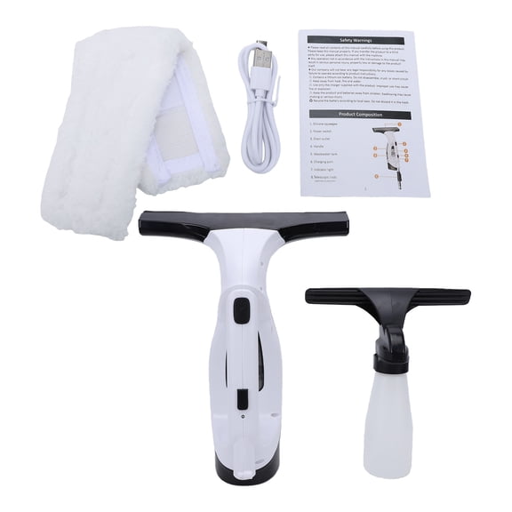 Window Cleaning Robot Window Cleaning Vacuum 2000Pa Suction Cordless Handheld Cleaner for Glass Shower Car Tile Multi Surface with 280mm Wiper 150ml Tank 2200mAh Battery