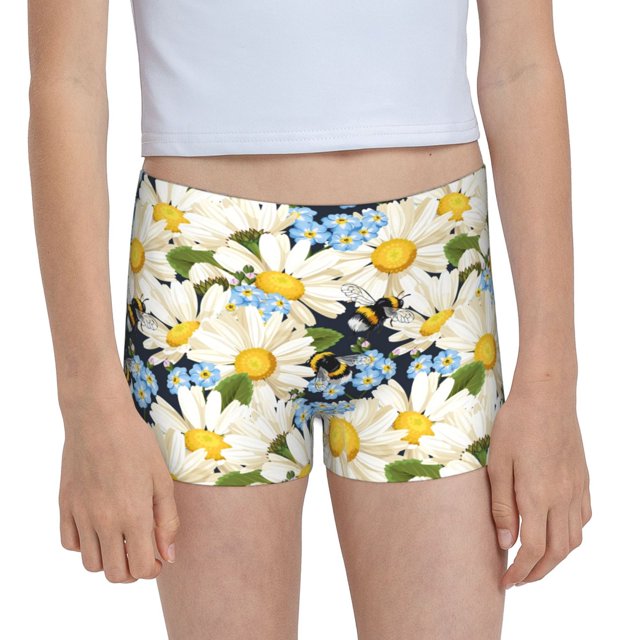 Easygdp Bees Collecting Nectar Girls Hipster Cotton Underwear Little