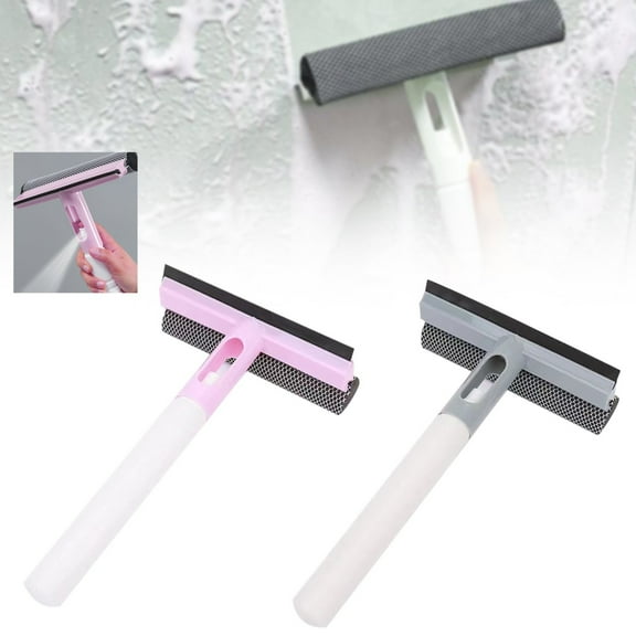 Window Cleaning Squeegee with Handle, Professional Window Washer and Glass Cleaner Tool for Home Use