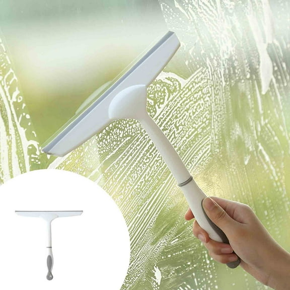 Window Cleaning Wiper Glass Scraper Brush - Squeegee for Car Bathroom Shower - Streak Free Cleaning Tool with Rubber Blade for Mirrors Windows and Tiles - Handheld Scraper for Home Kitchen Office