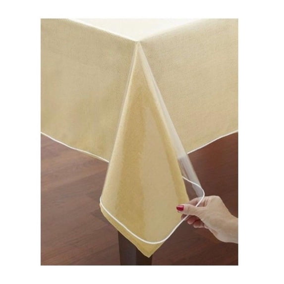 Window Clear Vinyl Tablecloth Protector Heavy Oblong Plastic Table Cover 60"X108