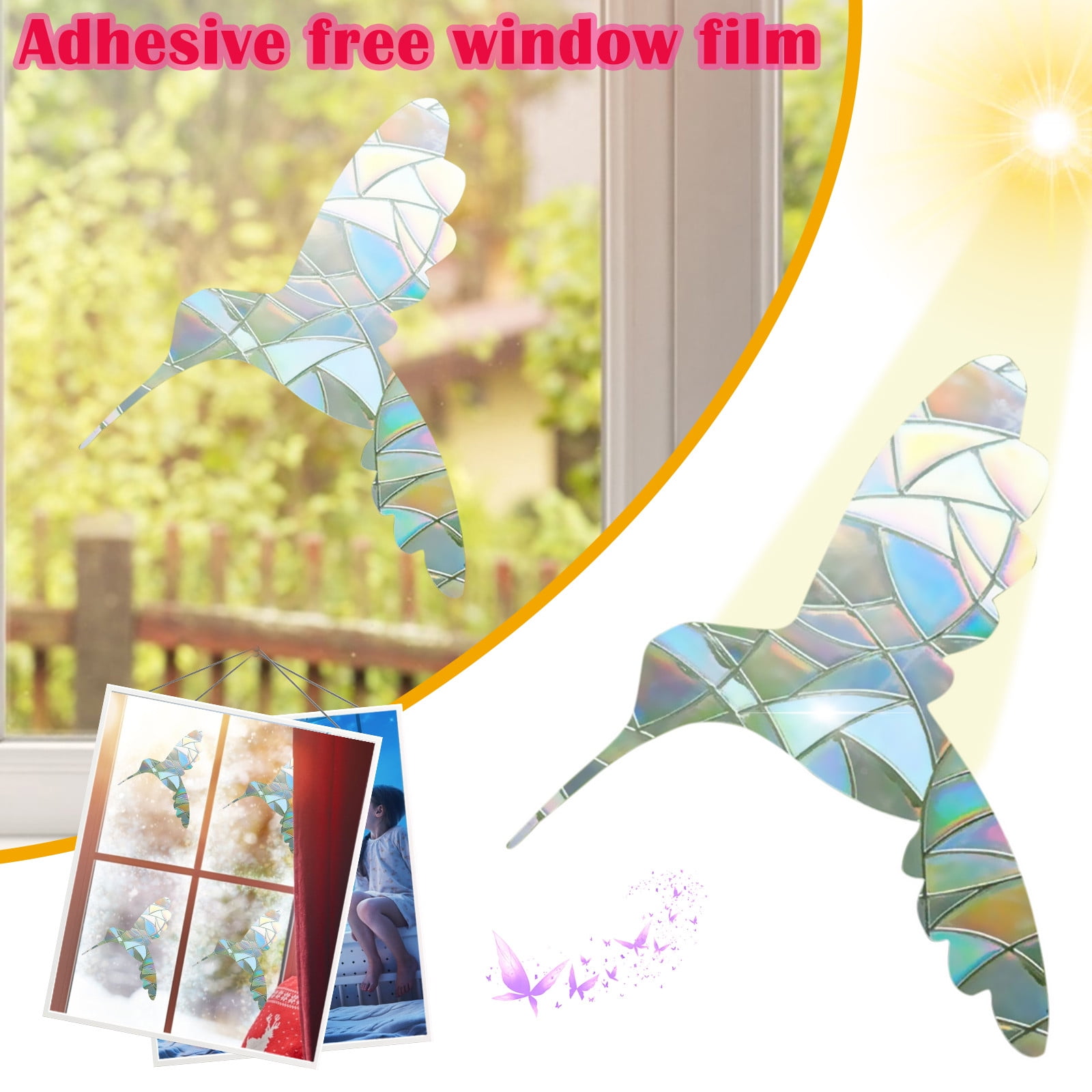 View of Window Cling Film Film Vinyl Glass Electrostatic Static Glue- Film ...
