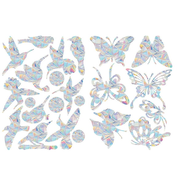 Window Clings Prevent Birds from Hitting Windows Suncatcher Stickers Bird, Butterfly, Feather-Style 2
