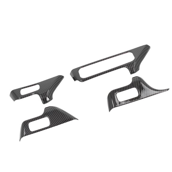 Window Control Panel Cover, Anti Scratch Abrasion Resistant Easy Installation Carbon Fiber Style Window Lift Switch Frame Cover For Car Interior Accessories