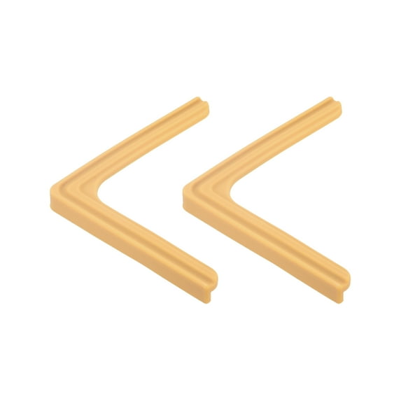 Window Corner Guards Edge Protectors, 2Pack Mini Lace Style 70mmX15mm for Window Corners Desks Cabinets Orange Wood